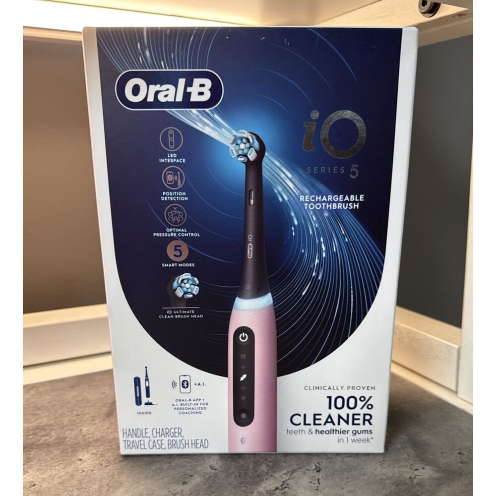Oral-B iO Series 5 Rechargeable Electric Toothbrush Blush Pink New